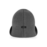 VA Patch Wide Brim Knit Bucket Hat / Gray