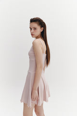 Wave Flare Dress Pink