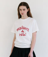 メゾン ド ロラ アウトライン Tシャツ ホワイト