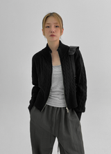 [MADE] Basie Cable Knit Zip-up
