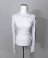 Button One Off-Shoulder Top (3colors)
