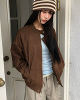 ブロックスエード2WAYブルゾンジャケット