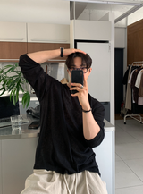 Aid Daily Linen Overfit Long Sleeve T-shirt