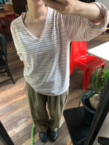 デイリーストライプTシャツ