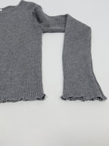 Ella Ribbed Frill Knit Cardigan