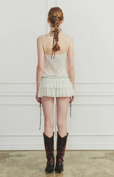 MERMAID MINI DRESS cream