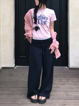 Tiny Summer Comes Strar レタリング半袖Tシャツ