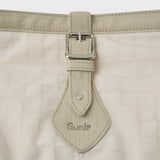 Buckle Cross Bag (Check Ivory)