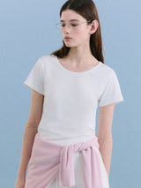 NUBASIC ROUND NECK T-SHIRT WHITE