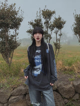 [U-DENIM] Summer ripped jeans wide denim pants