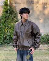フェイドレザーパディング (Black)