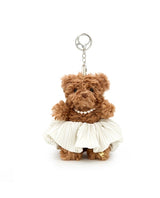 26SS★ Colombe d'Or Pleated Hair Scrunchie + Teddy Bear Keyring Set