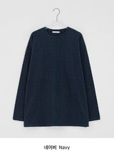 [unisex] Napyu Slit Over Plain Long Sleeve Tee