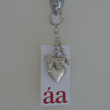 Heart ribbon keyring