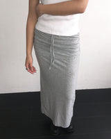 Layered stud long skirt