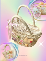 kt mini rattan dot bag(with random keyring)