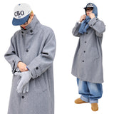Oversized Wool Balmacaan Coat