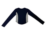 セクシークロップドカラーブロックスポーティーソフトフィットTシャツ - 3 COLOR