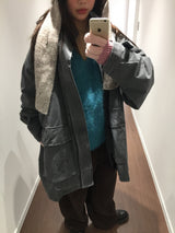 Shearling Overfit Cotton Field Jacket (2 Colors)
