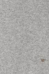ベーシッククルーニット_グレー