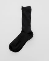 Tijou ribbed see-through long knee socks