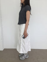 Border frill pencil skirt (2color)