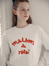 MAISON DE ROLA SWEATSHIRTS MELANGE GRAY