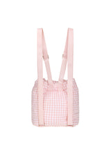 Gingham check string mini backpack (PINK)