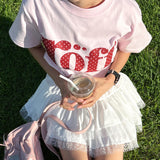 RÖFF TYPE PLAY DOT T-SHIRT [BERRY MILK]