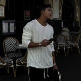 [HFORUS MADE]Forus Knitted pleats U - kneck long sleeves