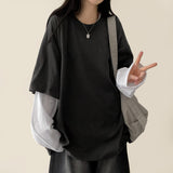 ボクシーフィットレイヤードロングスリーブTシャツ