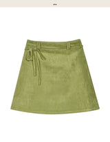 lime midi & matte suede sk belt set