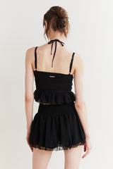 WHISPER BUTTON TOP black