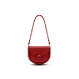 muva. Saddle Bag, Retro Red Cross‑body Genuine Leather Premium Niche‑Design Women’s Bag, New Arrival Feb 22