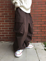 Leak Cotton Big Cargo Pants 3C