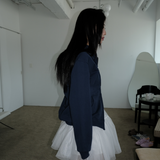 KIRIGIRL フーディージップアップ _NAVY