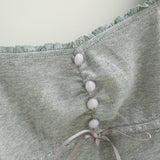 Arden Button Lace Rib Top