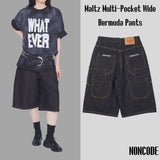 Maltz Multi-Pocket Wide Bermuda Pants