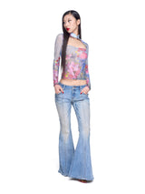 Floral Print Qipao Top
