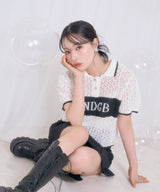 透かし編みポロニット アイボリー