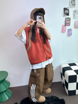 トラックカーゴストリングパディングパンツ ❤🖤🤎💚💙5カラー