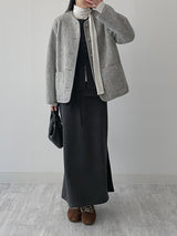[Brushed Lining] タイピンタックタートルネックTシャツ