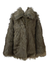 dual shade faux fur jacket (2color)