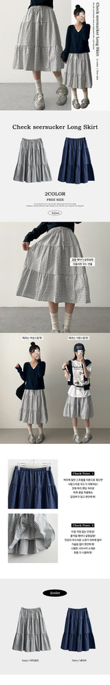 Tiru Waistbanding Checkskirt