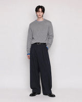 (UNISEX) カラーブロック ラウンド ニット