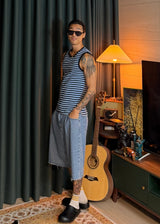 Slim Waffle Stripe Tank Top 3COLOR