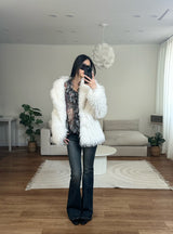 curved slim bootcut denim
