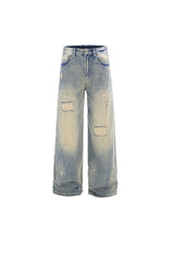 Splatter Ripped Vintage Jeans