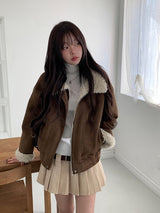 [Fur Lining] Rat Wool Suede Mustang Jumper