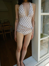 dot halter monokini